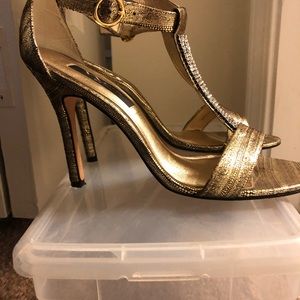 Gold Gladiator Heels